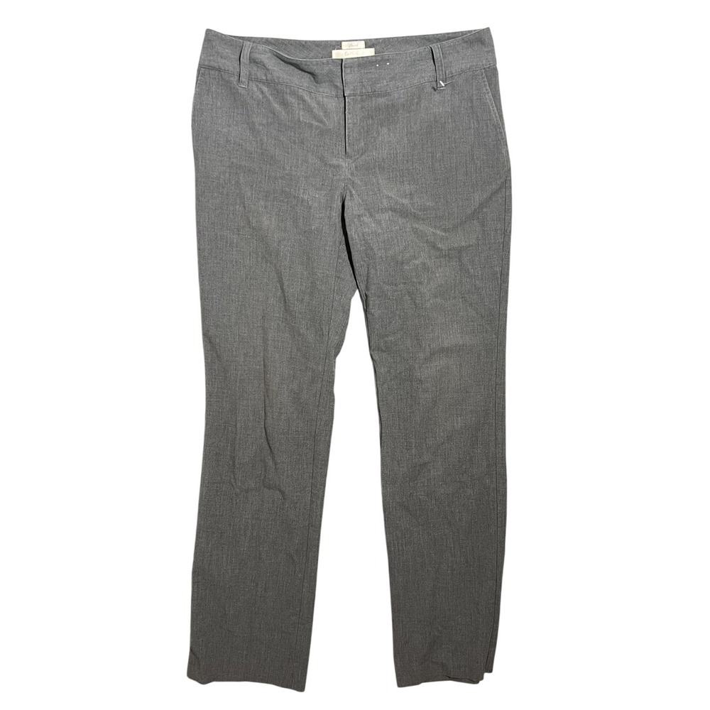 Old Navy Women's Size 10 Tall Gray Stretch Mid-Rise Flat Front Dress Pants